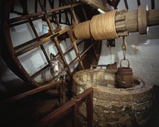 Well house treadwheel, donkey and winding mechanism, Carisbrooke Castle, Isle of Wight, c2000s(?). Artist: Unknown.