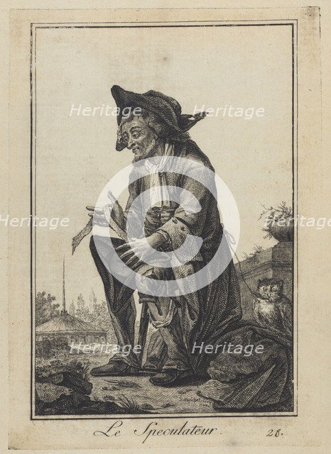 Le Speculateur (The Speculator), 1784. Artist: Goez, Joseph Franz, von (1754-1815)