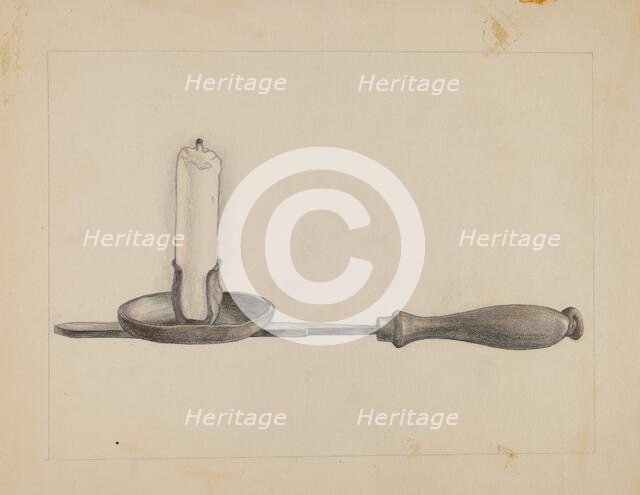 Candlestick, c. 1936. Creator: Janet Riza.