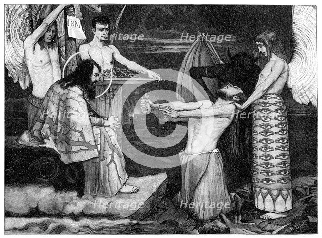 'The Second Meeting, Christ and Judas', 1899.Artist: JF Weber