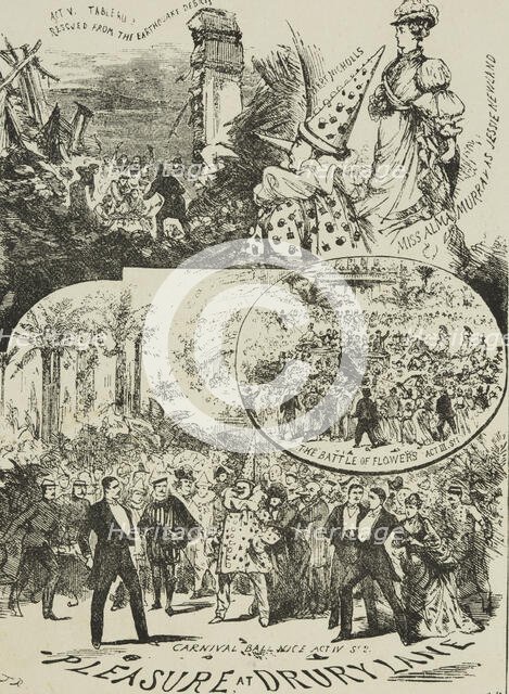 "Pleasure" at the Drury Lane theatre, late 19th century. Creator: Unknown.