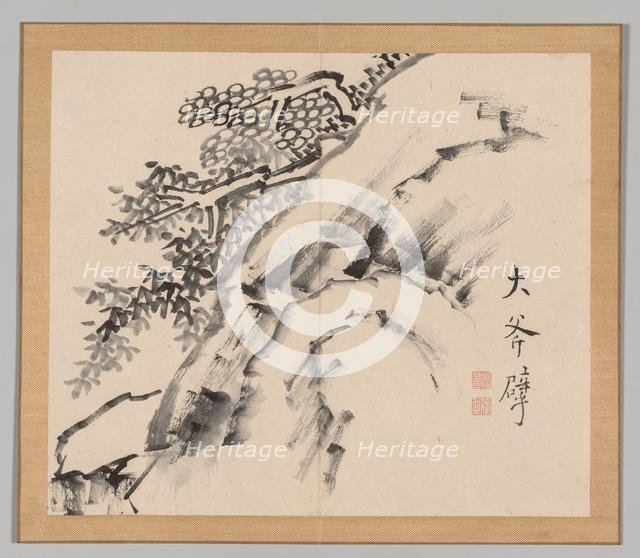 Double Album of Landscape Studies after Ikeno Taiga, Volume 1 (leaf 9), 18th century. Creator: Aoki Shukuya (Japanese, 1789).