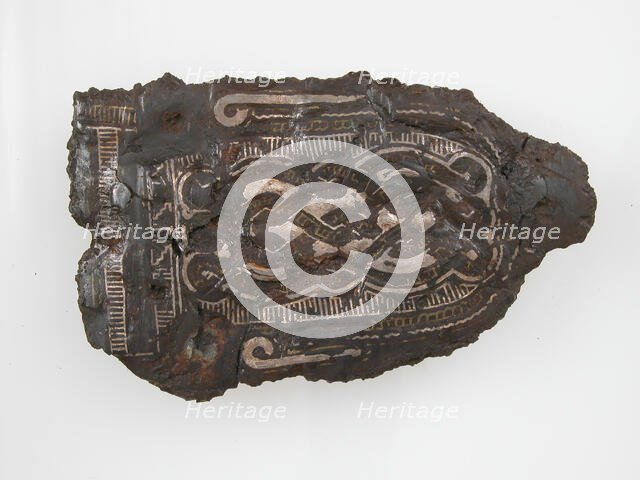 Counter Plate of a Belt Buckle, Frankish, 7th century. Creator: Unknown.