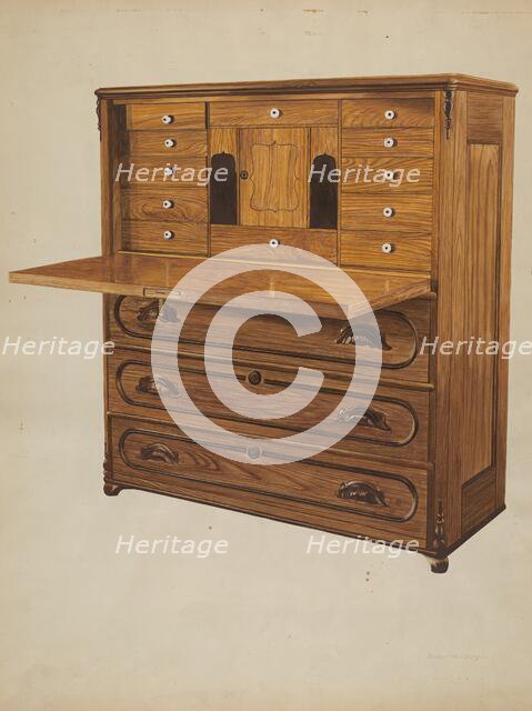 Desk, c. 1938. Creator: Einar Heiberg.
