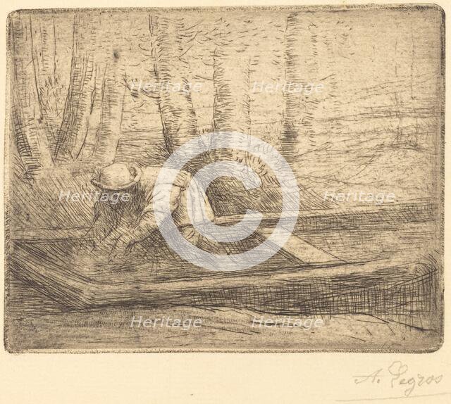 Man in Punt. Creator: Alphonse Legros.