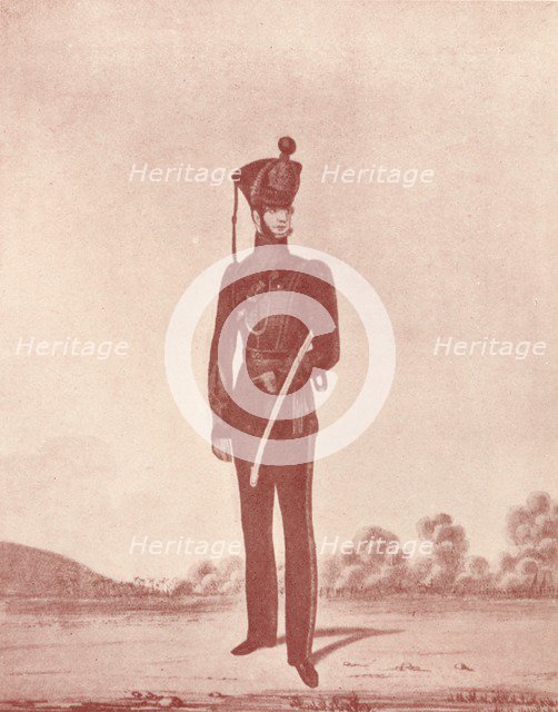 'Officers of the Madras Army (Rifles)', c1837-1843, (1909). Artist: William Hunsley.