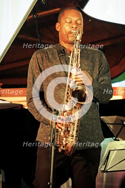Ravi Coltrane, Ravi Coltrane Quintet, Watermill Jazz Club, Dorking, Surrey, May 2018. Creator: Brian O'Connor.