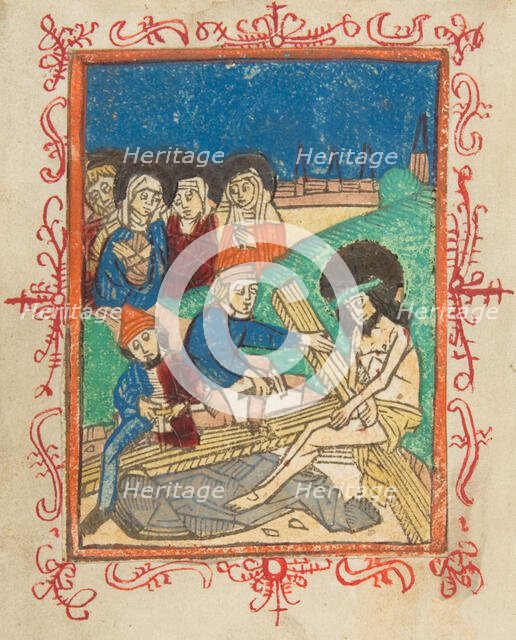 Preparation for the Crucifixion, 15th century., 15th century. Creator: Anon.