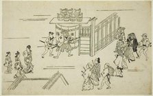 Entrance to Ageyacho, from the series "The Appearance of Yoshiwara", c.1681/84. Creator: Hishikawa Moronobu.
