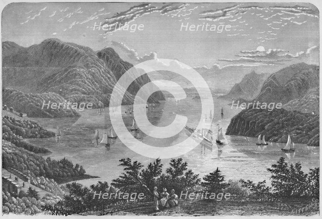 'View of the Hudson from the Vicinity of West-Point', 1883. Artist: Littell.