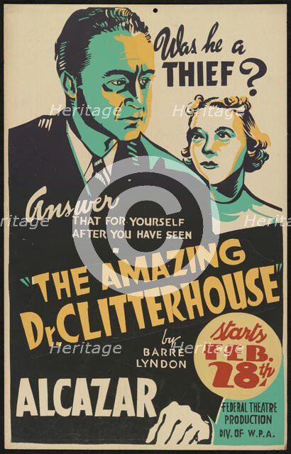 The Amazing Dr. Clitterhouse, San Francisco, 1938. Creator: Unknown.