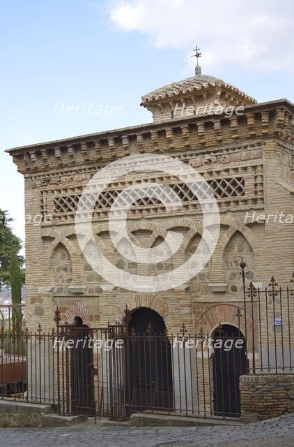 Main facade, facing west, Cristo de la Luz Shrine, Toledo, Castille-La Mancha, Spain, 2022.  Creator: LTL.