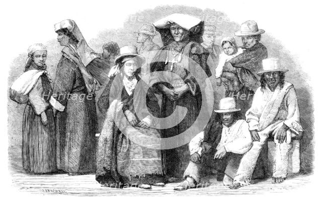 Indians of Peru and Bolivia, South America, 1864. Creator: Joseph Austin Benwell.