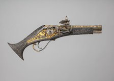 Wheellock Pistol Made for Maximilian I of Bavaria (1573-1651), German, Munich, ca. 1600-1610. Creator: Emanuel Sadeler.