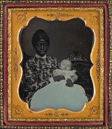 Portrait of a Woman and Baby, 1853. Creator: Unknown.
