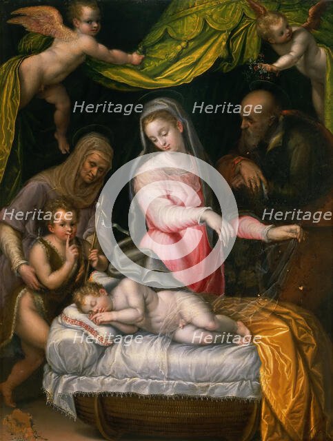 The Holy Family with John the Baptist and Saint Elizabeth, 1591. Creator: Fontana, Lavinia (1552-1614).
