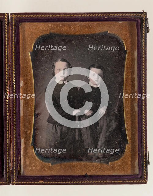 Portrait of Two Young Boys, c1851. Creator: Unknown.