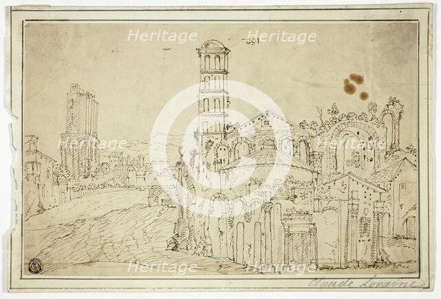 View in Rome: Torre della Melisa, Ruins of Early Christian Church, n.d.