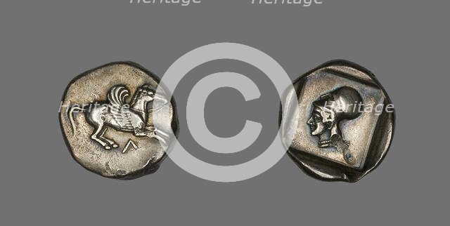 Coin Depicting Pegasus, about 500-450 BCE. Creator: Unknown.