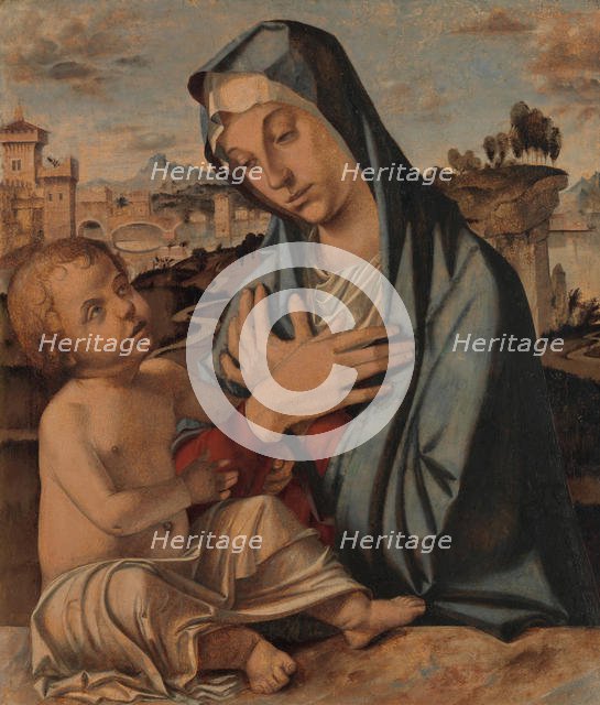 Madonna Adoring the Child. Creator: Bartolomeo Montagna.