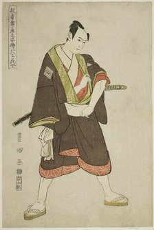 Tachibanaya: Ichikawa Yaozo III as Shimobe Hatsuhei, from the series "Portraits of Actors..., 1794. Creator: Utagawa Toyokuni I.