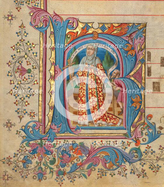 Initial K: Caritas; Gradual, about 1430-1440. Creator: Master of the Cypresses.
