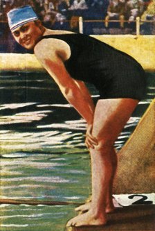 German swimmer Hilde Schrader, 1928. Creator: Unknown.