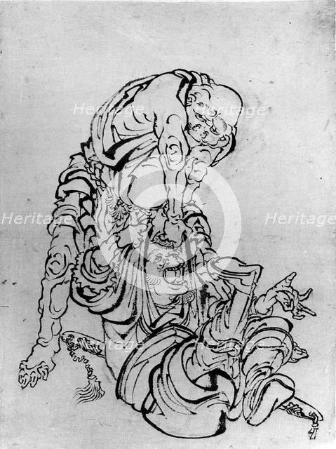 Scene from the Suikoden, 18th-19th century. Creator: School of Katsushika Hokusai.