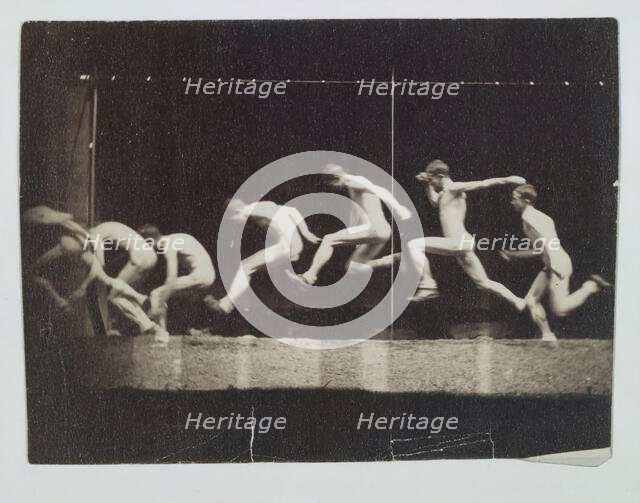 Marey Wheel Photographs of Unidentified Model, 1884. Creator: Thomas Eakins.