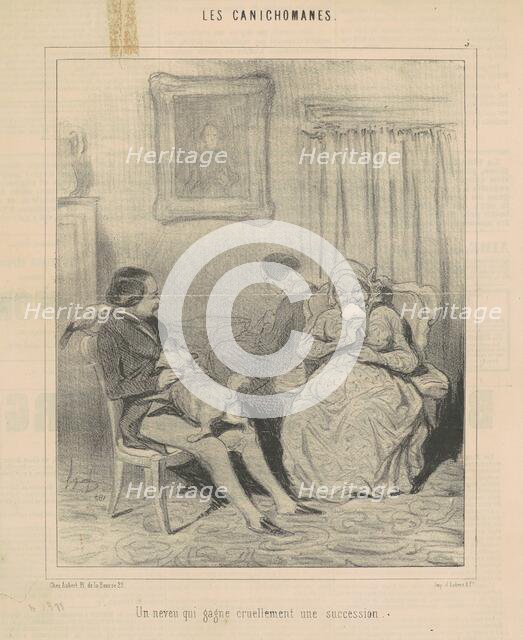 Un neveu qui gagne cruellement une succession, 19th century. Creator: Honore Daumier.