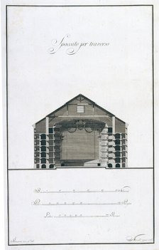 Teatro alla Scala. Project, 1789. Creator: Piermarini, Giuseppe (1734-1808).