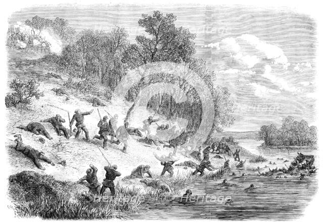 The Civil War in America: retreat of the Federalists after the fight at Ball's Bluff..., 1861. Creator: Unknown.