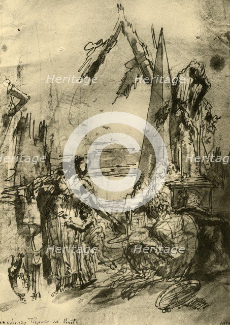 'Capriccio', mid 18th century, (1928). Artist: Lorenzo Tiepolo.