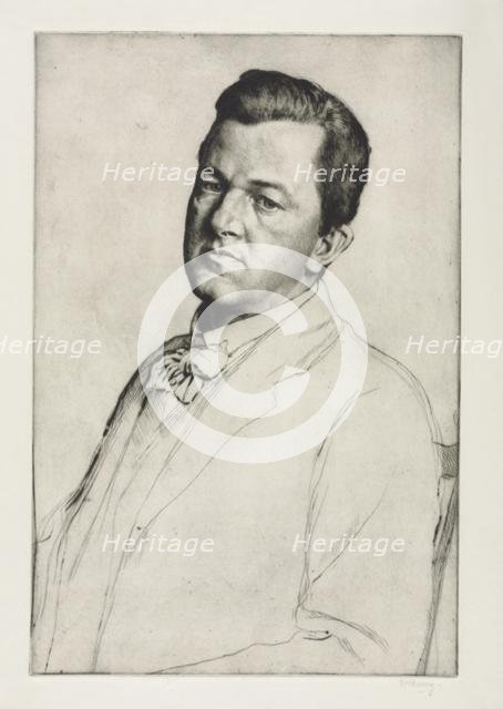 Sir Charles Holroyd, 1909. Creator: William Strang (British, 1859-1921).