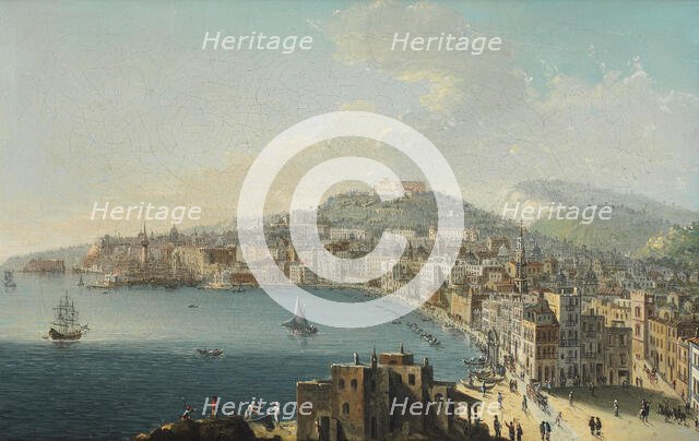 A view of Naples looking towards the Castel Sant'Elmo. Creator: Antoniani, Pietro (1740-1805).