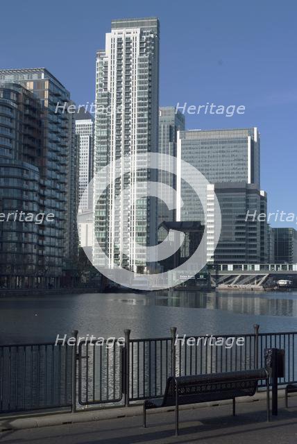 Docklands and Canary Wharf, London, England, UK, 2/3/10. Creator: Ethel Davies.
