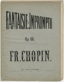 Cover page of the German edition of the Fantaisie-Impromptu, Op. 66, ca 1856.