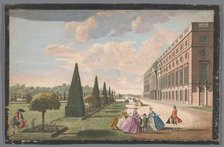 View of Hampton Court Palace in London seen from the east side, 1744. Creator: John Tinney.