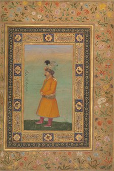 Portrait of Muhammad Ali Baig, Folio from the Shah Jahan Album, recto, early 19th century. Creator: Unknown.