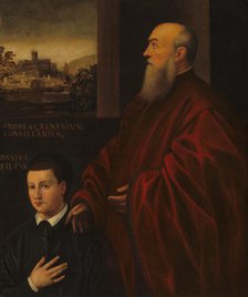 Andrea Renier and His Son Daniele, c. 1560/1566. Creator: Unknown.