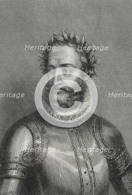 Luis Vaz de Camoes, (1524-1580), Portuguese writer and poet, 1856. Author of "Os Lusiadas" (1572). Creator: Charles Geoffroy.