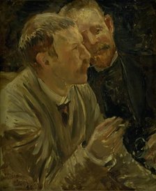Portrait of the Painters Bruno Liljefors and Alf Wallander, 1886. Creator: Ernst Josephson.