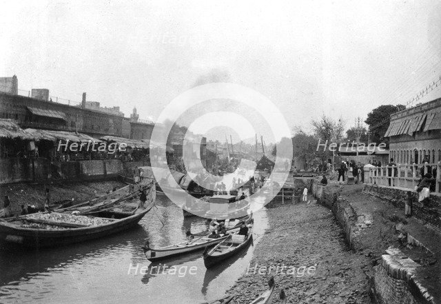 Scene from Whitely bridge, Ashar, Iraq, 1917-1919. Artist: Unknown