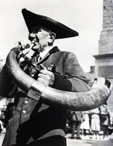 Horn blower, Ripon, Yorkshire, c1955.  Creator: Arthur Charles Kirby Ware.