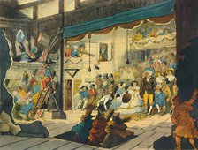'A Performance at a Country Barn Theatre', c1780s, (1948). Creator: WR Pyne.