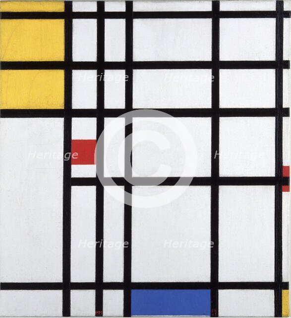 Image II 1936-43 with yellow, red and blue, 1936-1943. Creator: Mondrian, Piet (1872-1944).