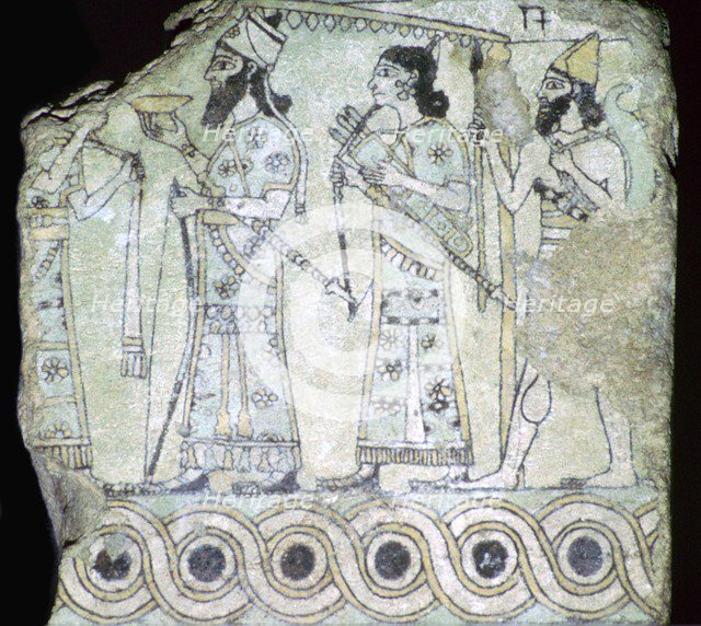 Glazed terracotta tile, Neo-Assyrian, from Nimrud (ancient Kalhu), northern Iraq, c883-c859 BC. Artist: Unknown