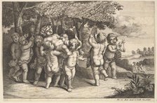 Nine Small Boys, 1625-77. Creator: Wenceslaus Hollar.