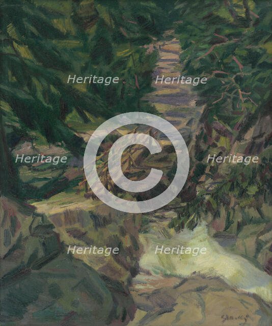 Mountain-Stream in the Tatras, around 1939. Creator: Gustav Mally.