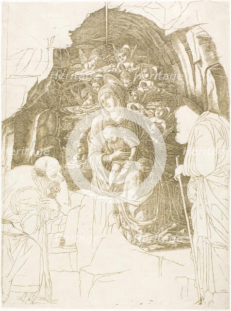 The Adoration of the Magi (Virgin of the Grotto), c.1500. Creator: School of Andrea Mantegna.